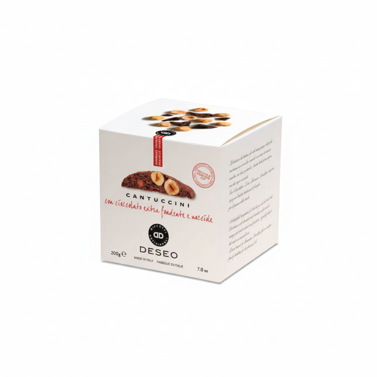 Cantucci Cioccolato Extra Fondente e Nocciole Piemonte IGP