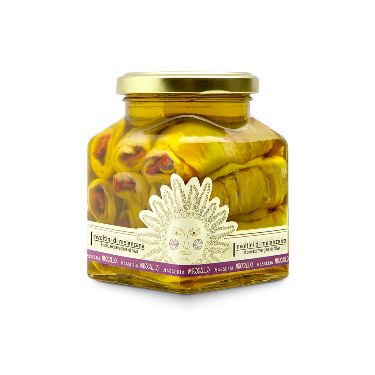 Involtini di melanzane in olio extravergine d’oliva