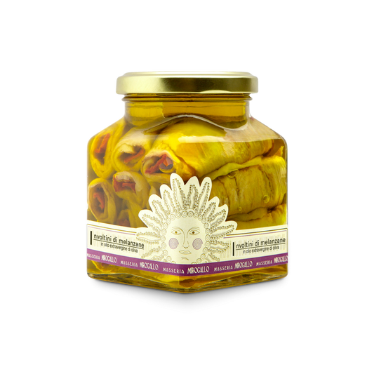 Involtini di melanzane in olio extravergine d’oliva